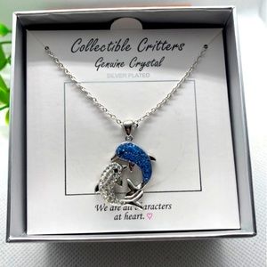 Crystal dolphin necklace